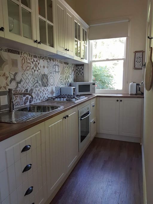 Fully equipped kitchen for you to use... or plenty of local cafes and restaurants just a short walk away