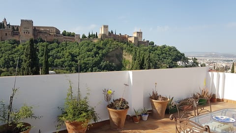 Nice flat with private terrace and Alhambra view