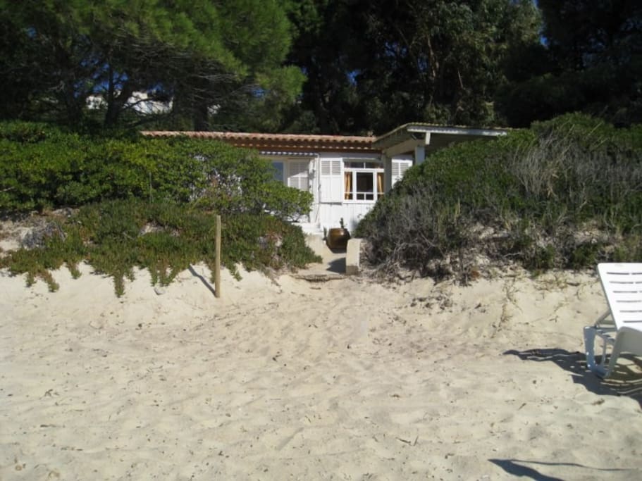 The view of the house from the beach