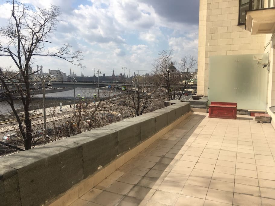 The apartment has a huge terrace