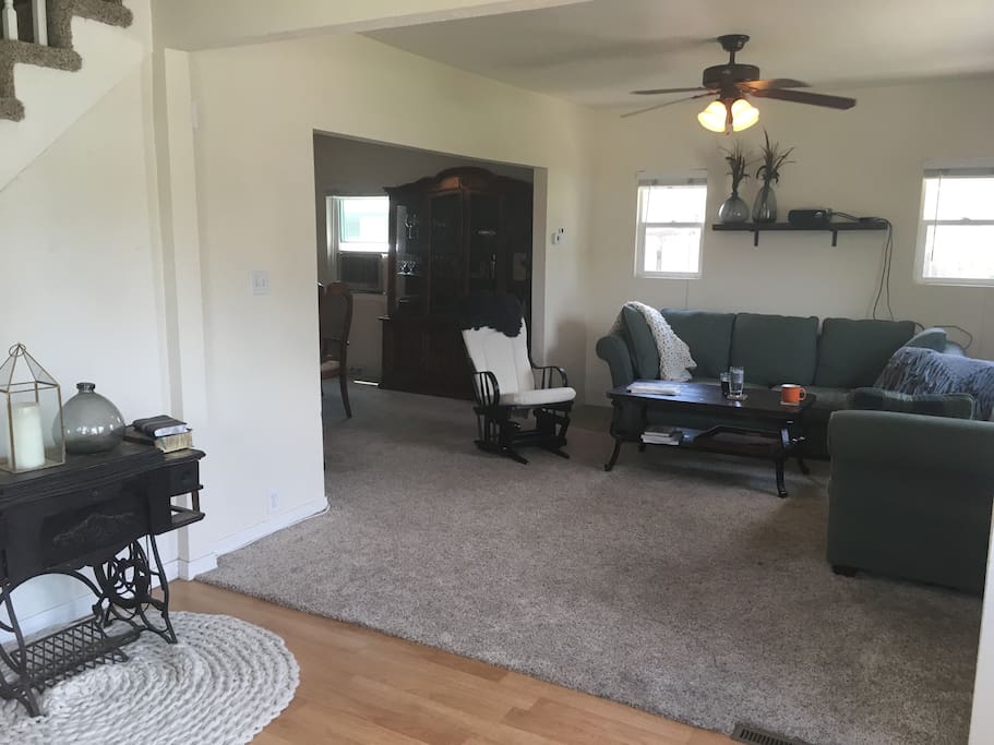 Entryway and living room