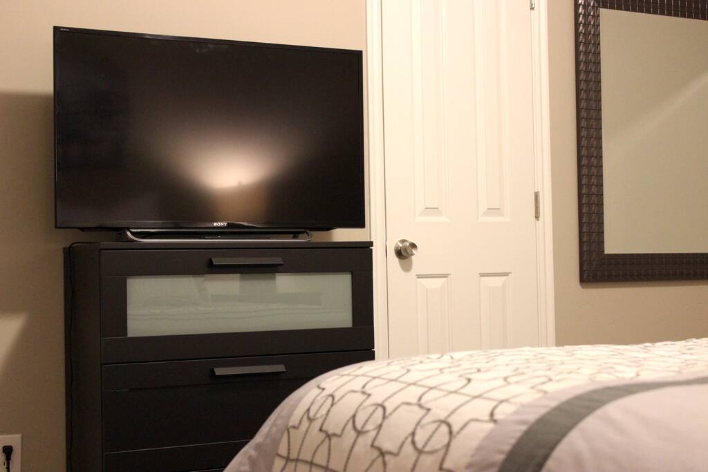 40" Smart TV in each room.