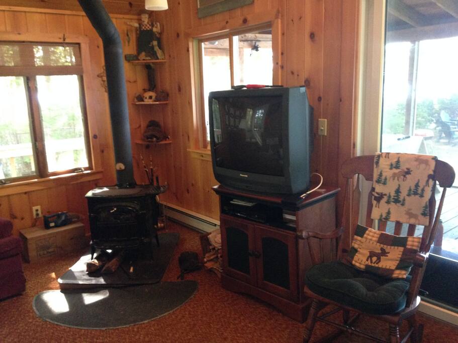 Part of the living area with large screen TV