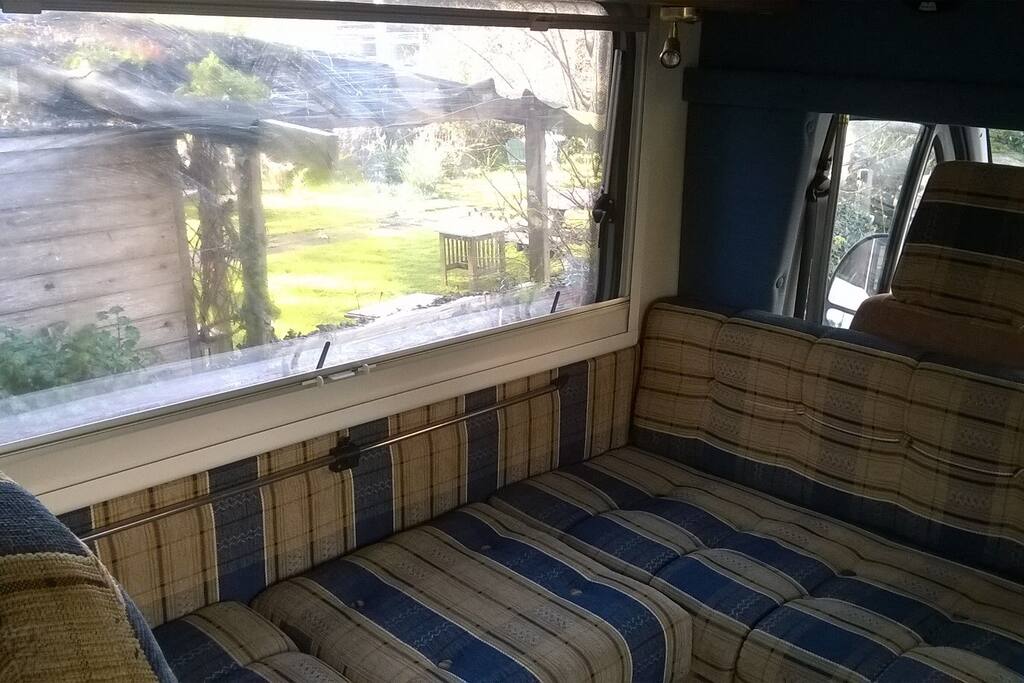 Room with a view...the lounge area can be used as a narrow single bed.