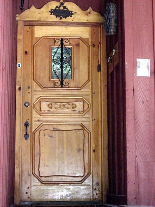 hand made entrance door in the local style