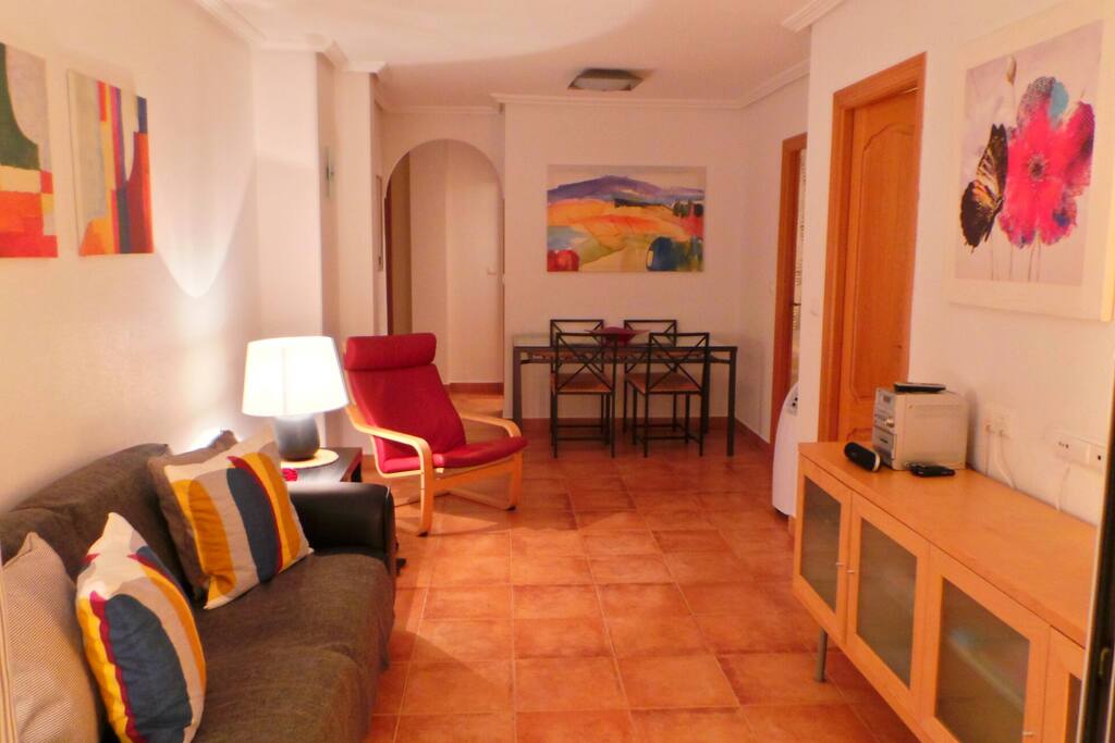Open plan lounge and dining area