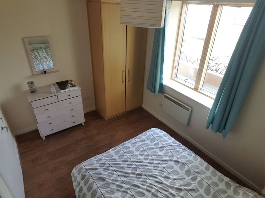 Spacious room with hanging and drawer space available