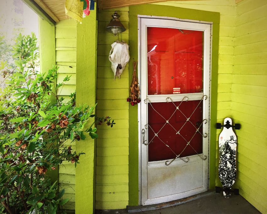 our colorful and quirky entryway