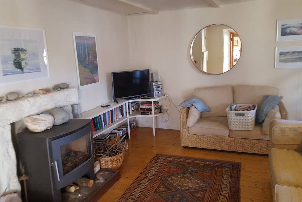 LIVING ROOM WITH WOOD BURNER