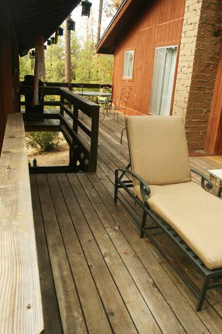 The deck also has a propane BBQ grill