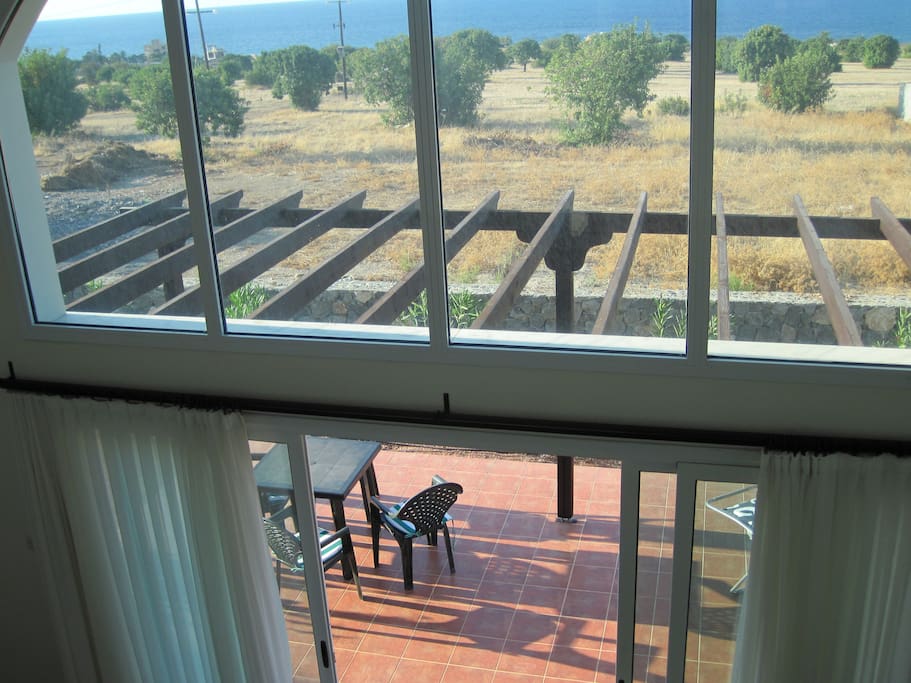 View from 1st floor of apartment to patio