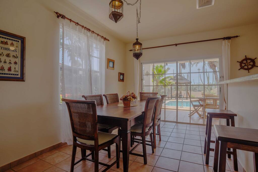 Spacious dining area