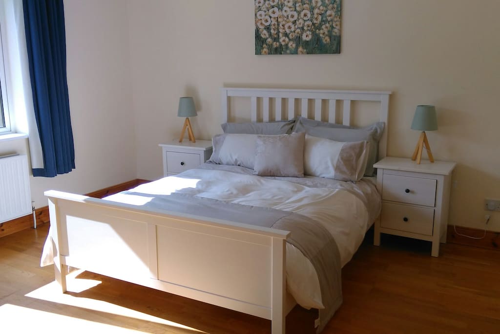 Large bright bedroom
