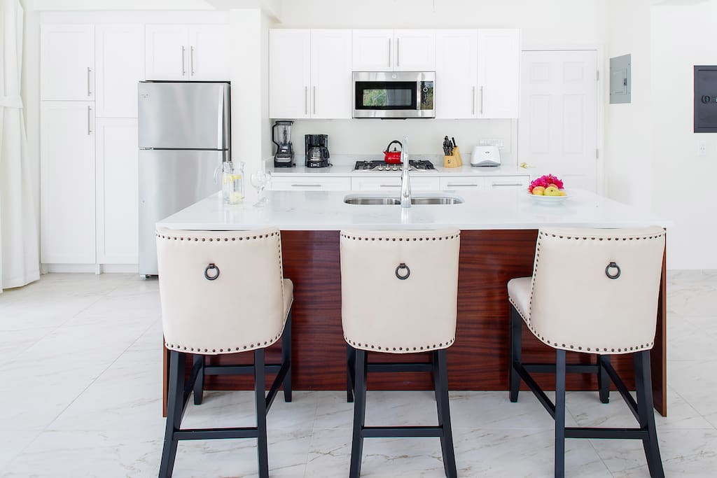 Kitchen Island and cooking area.