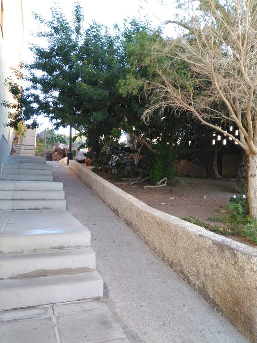 Alrededores subida al inmueble calle peatonal con asceso a minusválidos