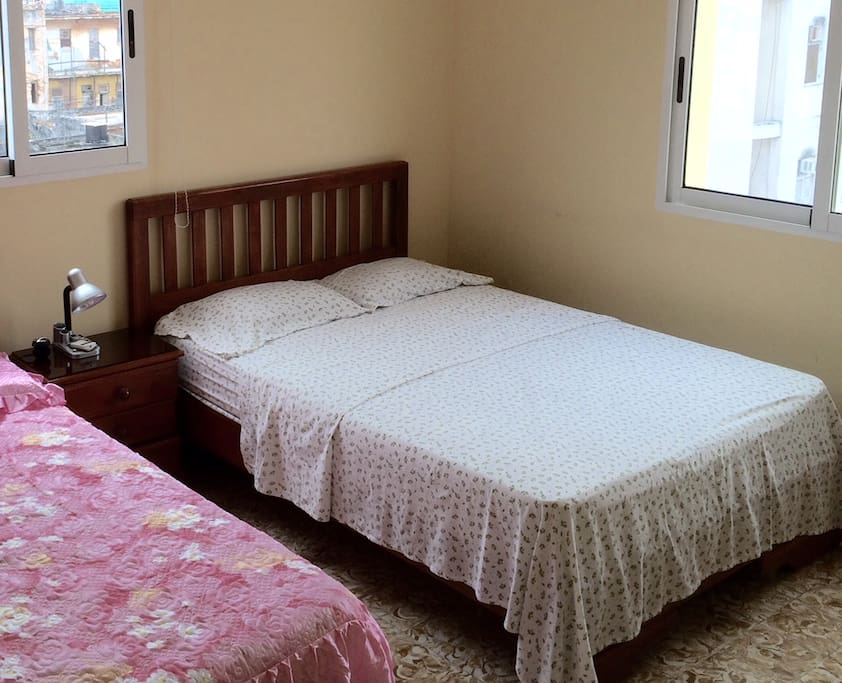 Two double beds in each airconditioned bedroom