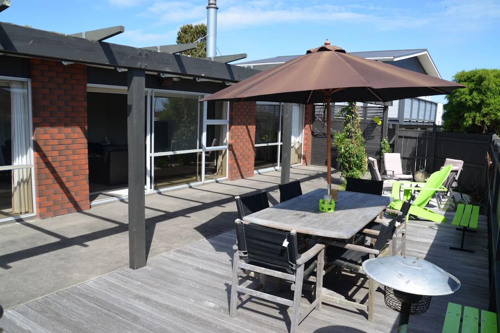 Sunny front deck with BBQ