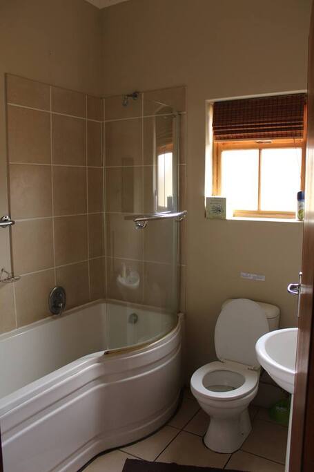 Bathroom of the main cottages. Shower-bath.