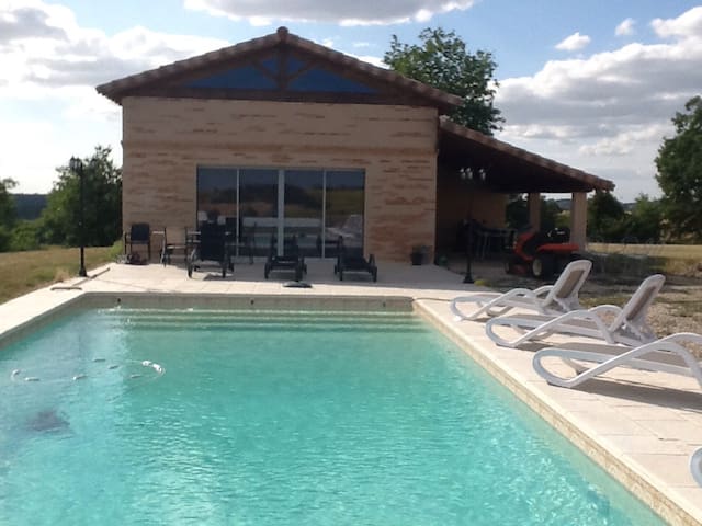 Pool house with stunning views.