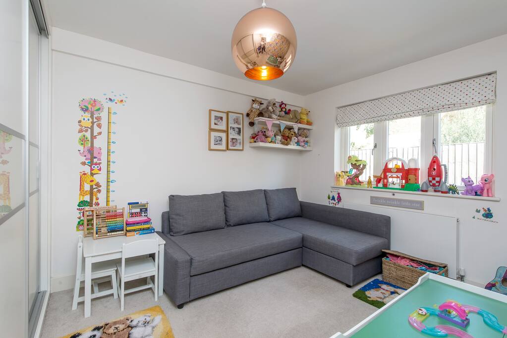 The playroom with sofa bed