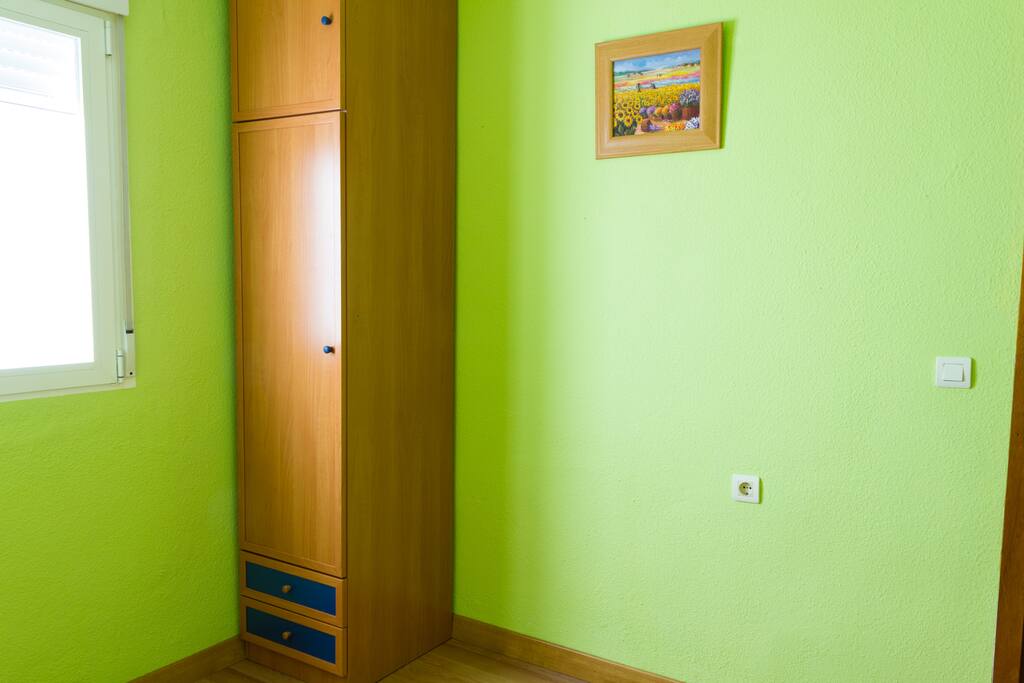 Open space to place a comfortable chair for your reading or your visiting plans. A closet to storage your luggage