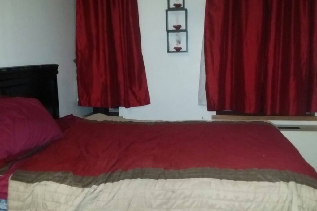 Queen sized bed