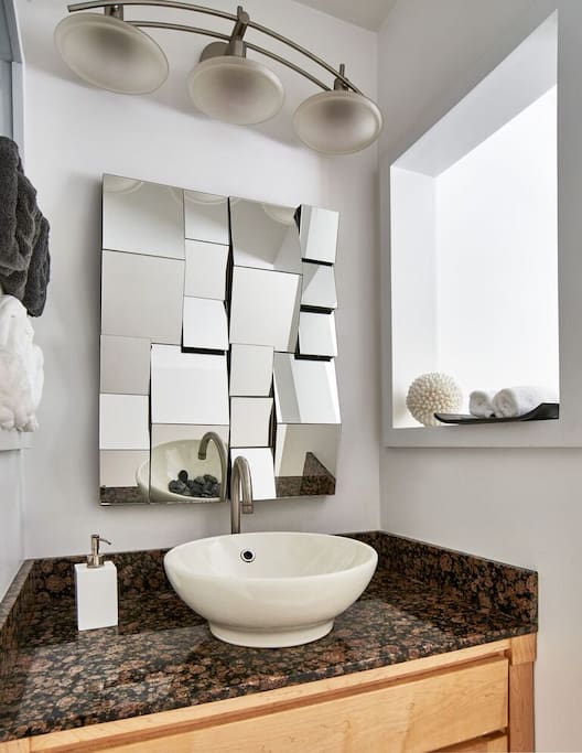 Clean private spa-like bathroom