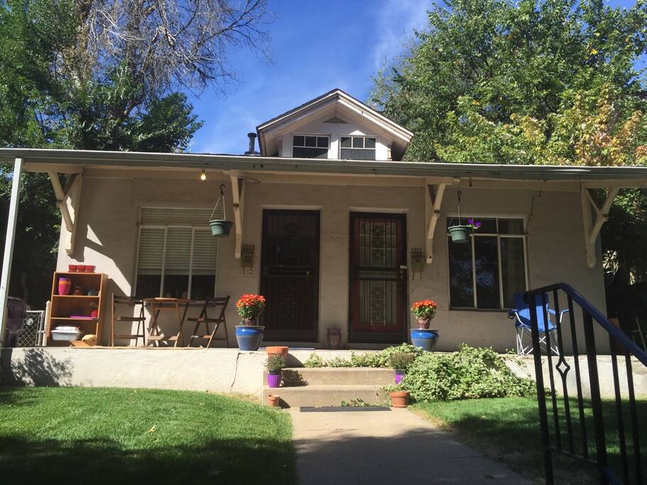 Porch - My duplex unit is on the left