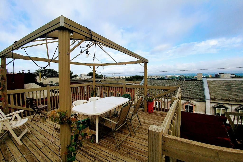 terrasse sur le toit