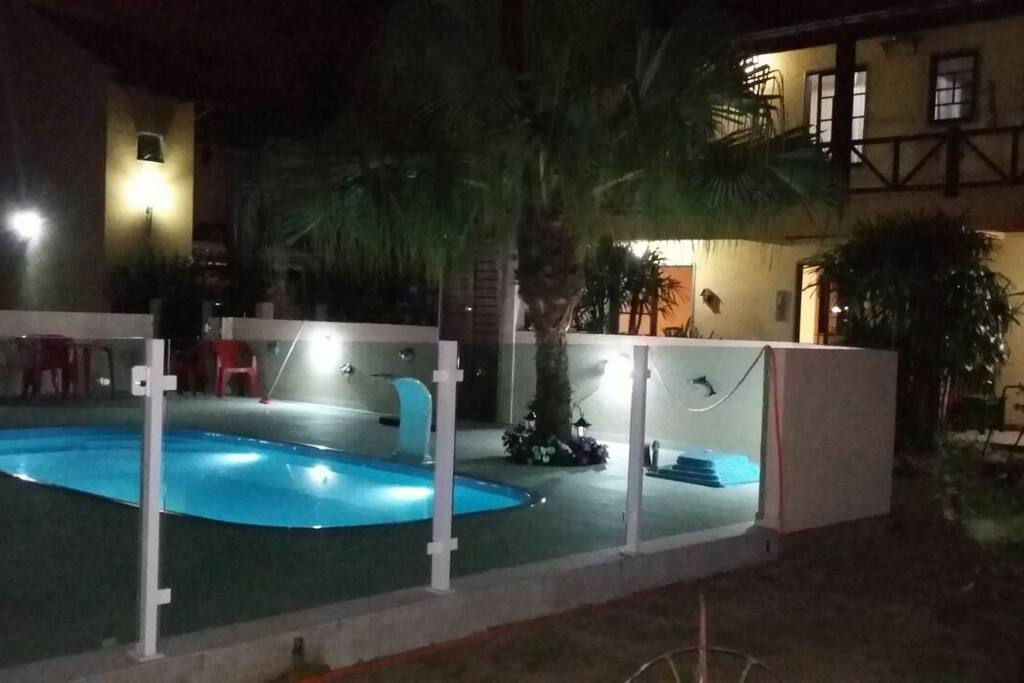 área de piscina.