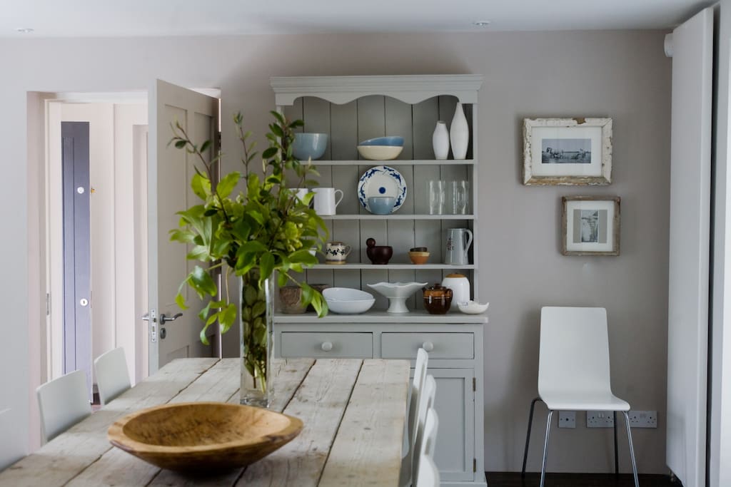 BALLILOGUE LODGE - ORIGINAL DRESSER AND LARGE DINING TABLE
