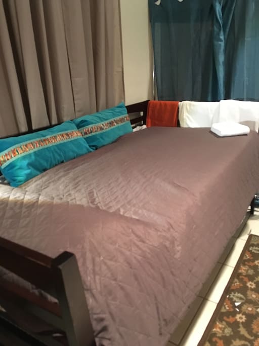 Twin size mattress, Clean sheets and towels provided.
