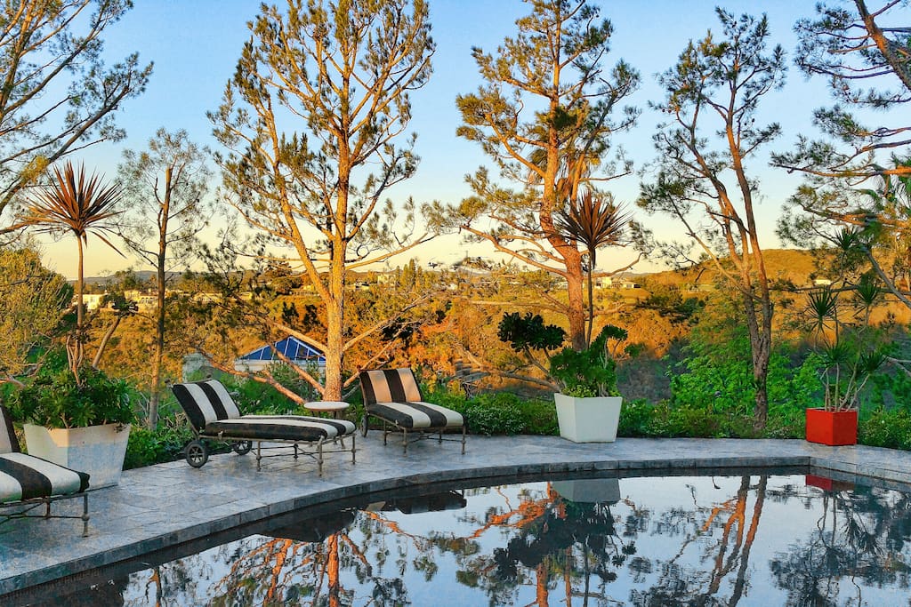 Heated Pool with Canyon, City and Ocean views