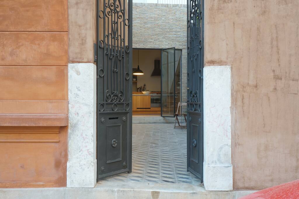View from the front gate