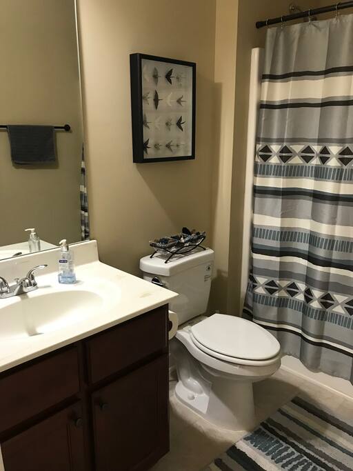 The guest bathroom. Toiletries and linens provided upon request.