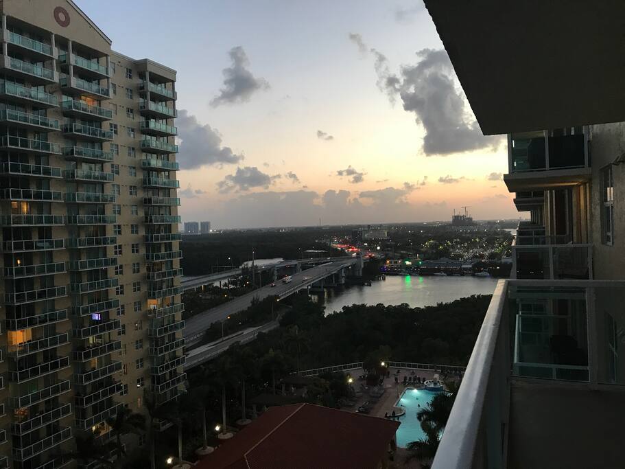 This is the view from the balcony