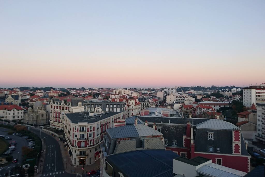 Vue depuis le balcon de l'appartement
