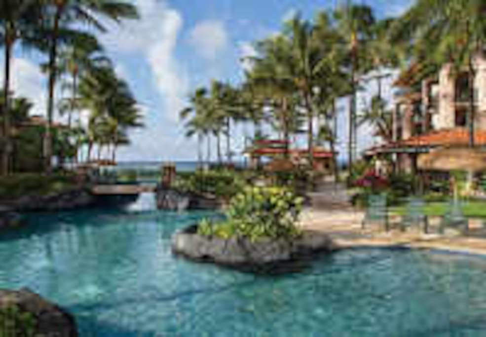 Lovely pool looking toward ocean