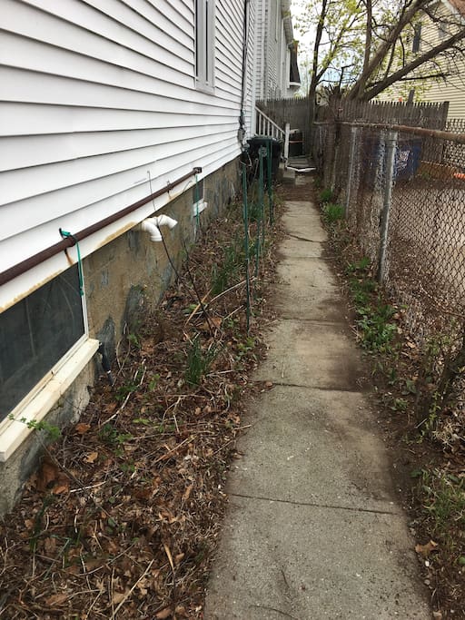 Path to backdoor entrance