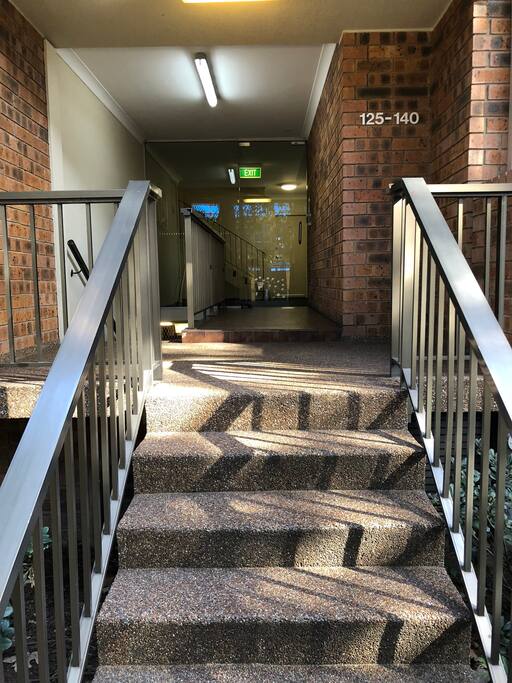 Front stairs to the apartment