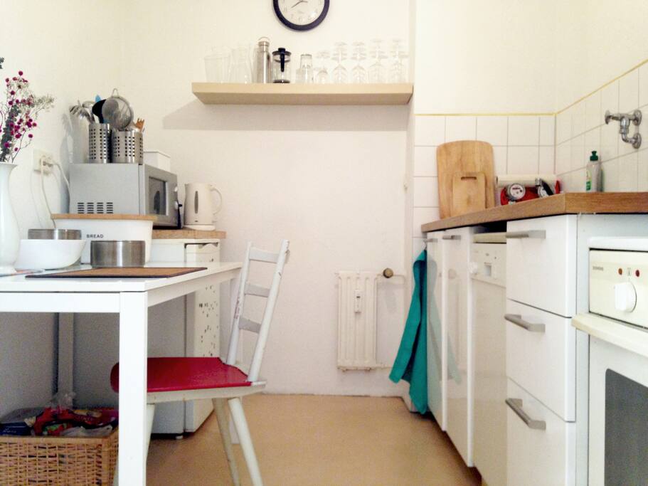 My small kitchen with space for two persons and everything you need.