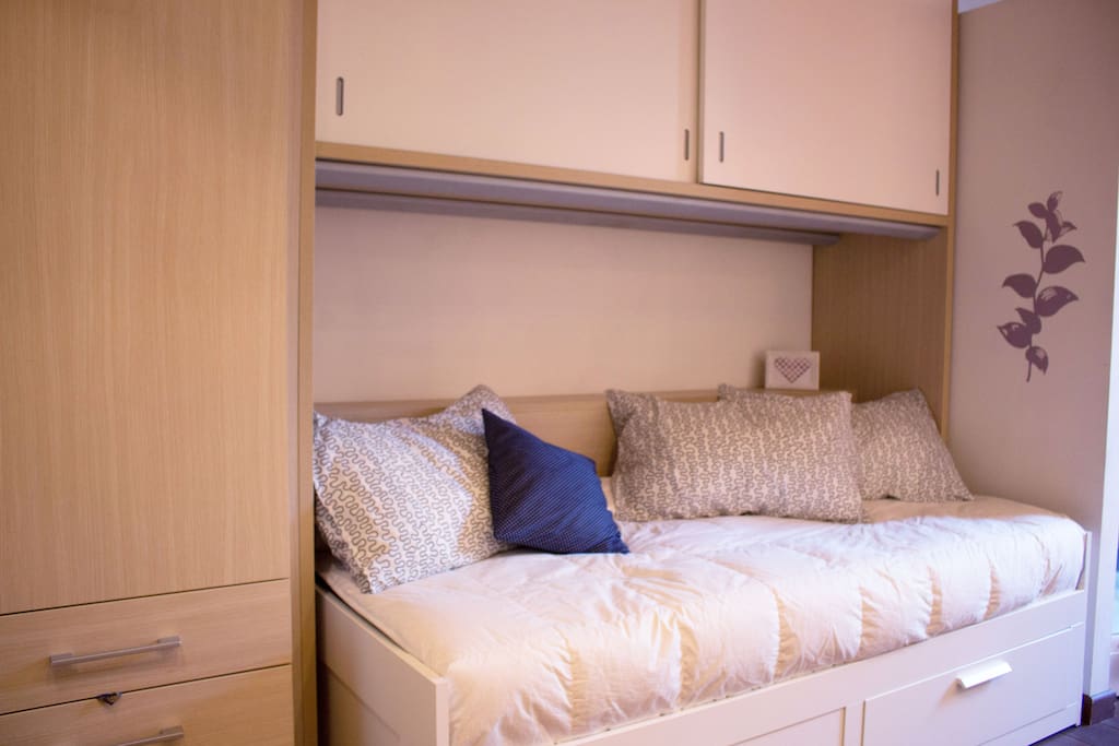 Sleeping single bed