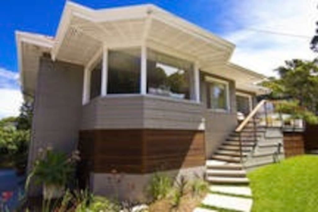 Front of House-Large Bay window with window seat and Ocean Views