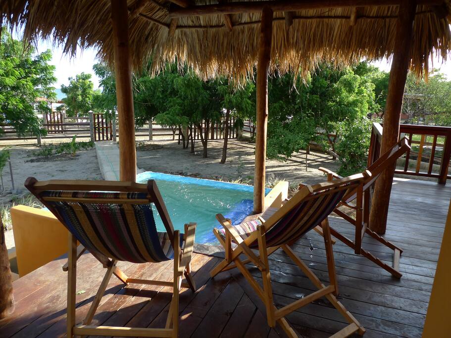 Relax around the dipping pool