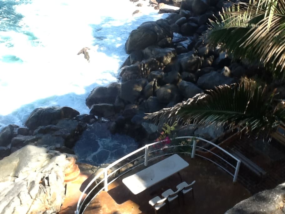 Vista del deck, que esta a un lado de la cocina