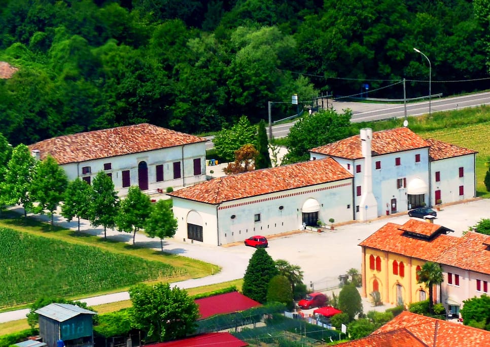 VILLA QUERINI FROM HELICOPTER
