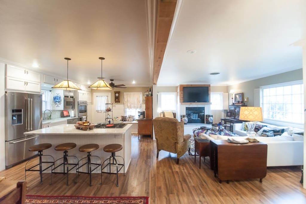 Our newly remodeled open concept living area