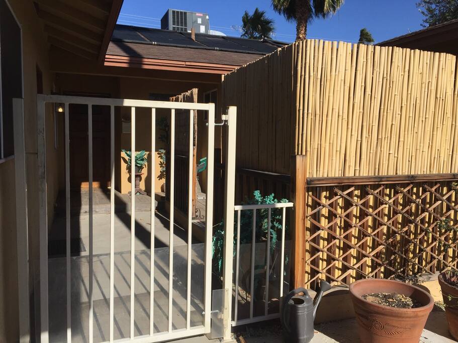 Front entryway of home. Please make sure fence is closed at all times.