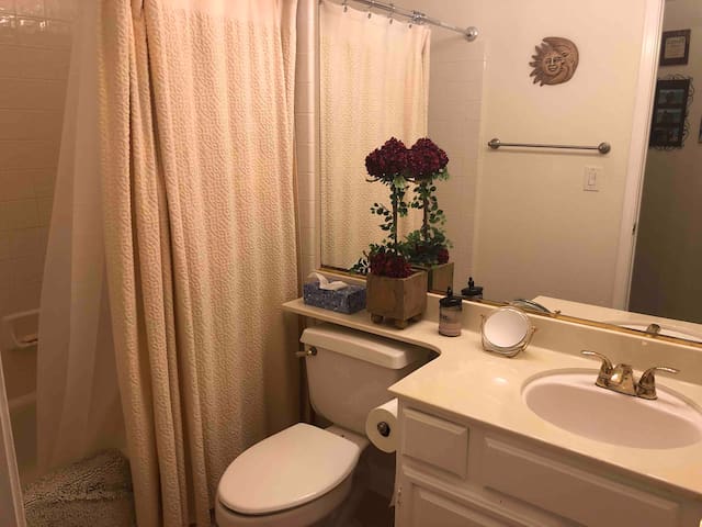 A Bathroom Attached To A Private Room In A Hospital Stock Photo