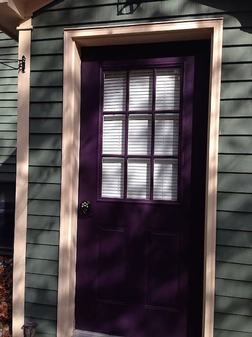 Door with keyless entry for easy check-in